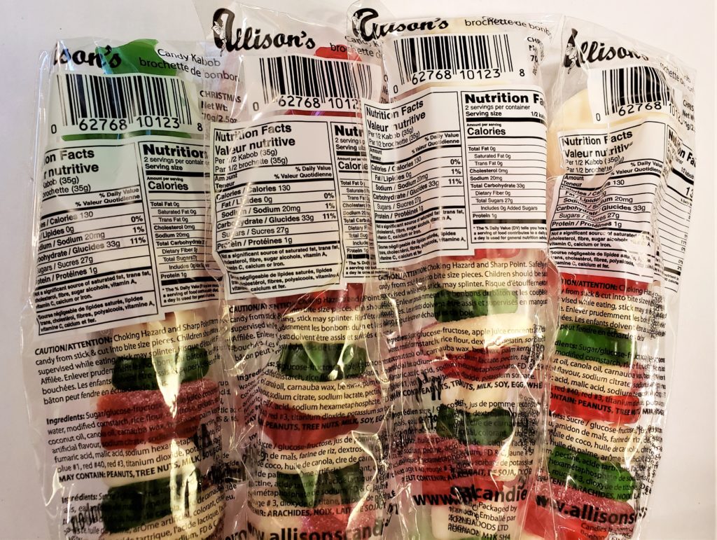 Kabob Candy Christmas Holiday 70g Crowsnest Candy Company