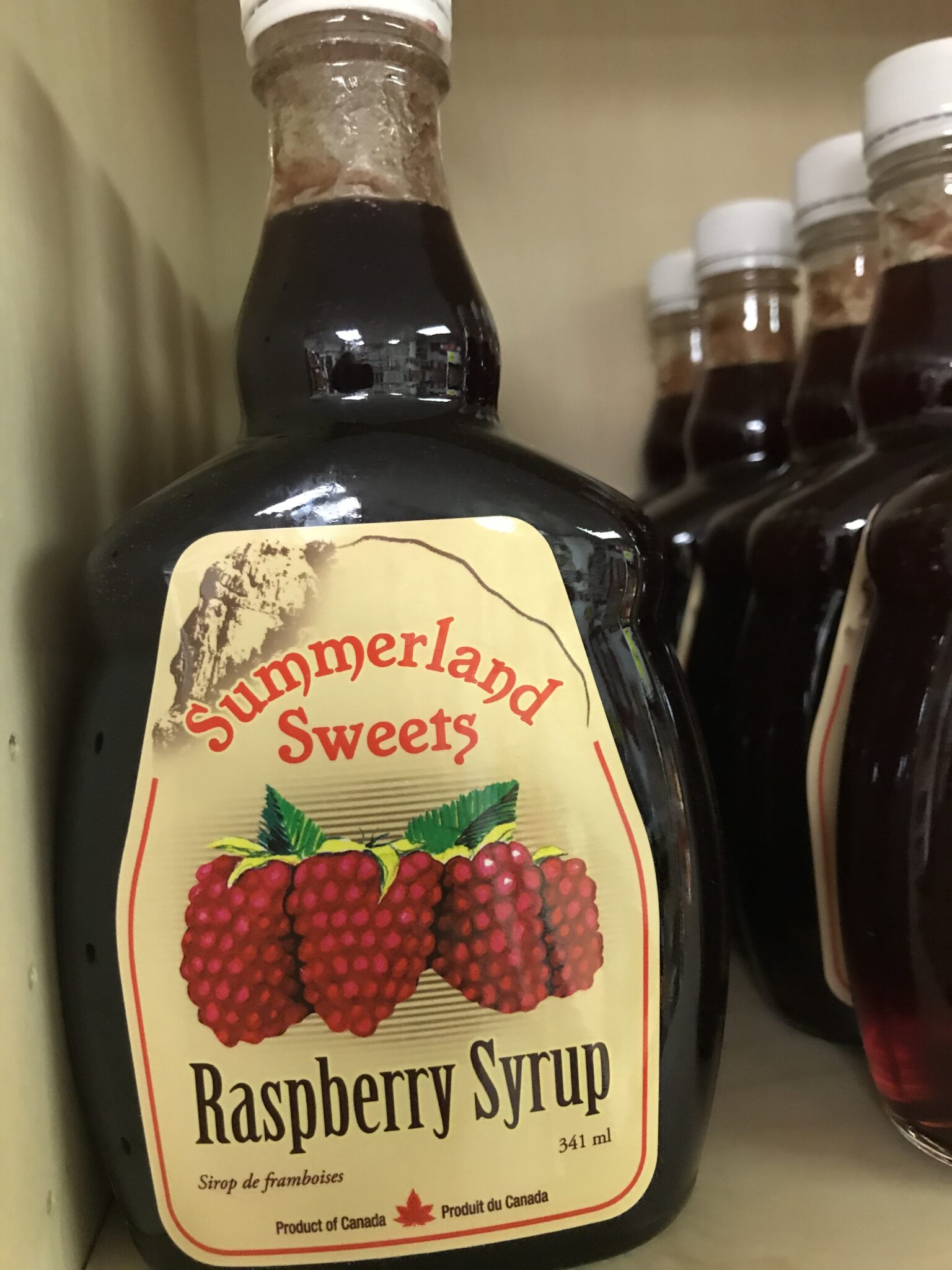 Summerland RASPBERRY Syrup 341ml Crowsnest Candy Company