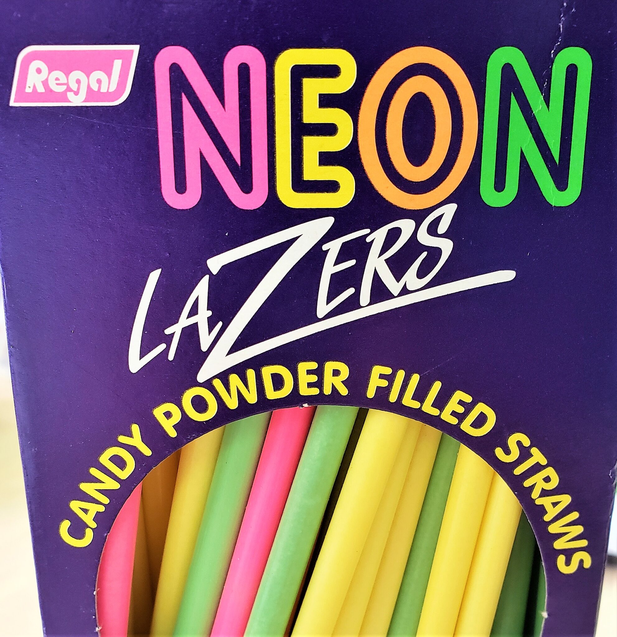 Neon Lazers Candy Powder Filled Straw Crowsnest Candy Company