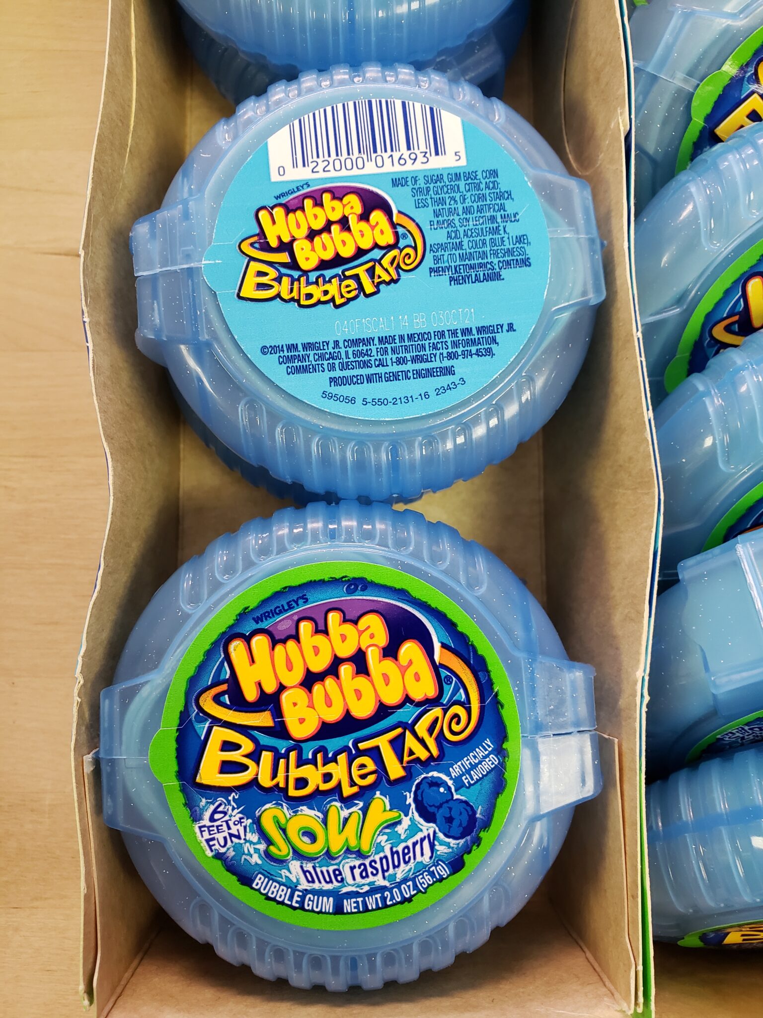 Hubba Bubba Sour Blue Raspberry Bubble Tape Gum Crowsnest Candy Company