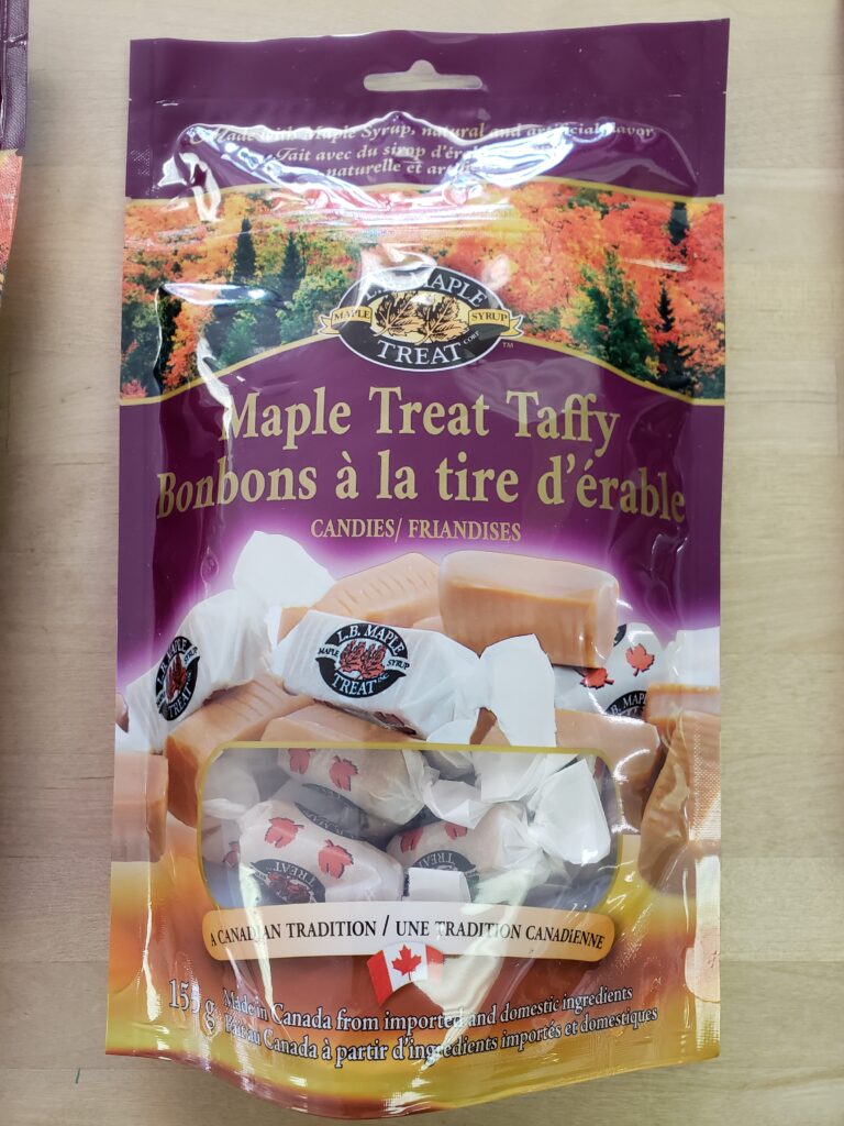 Maple Taffy Candy Bags 155g Crowsnest Candy Company