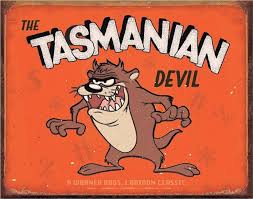 Tin Sign Tasmanian Devil 16"x12.5" 290g