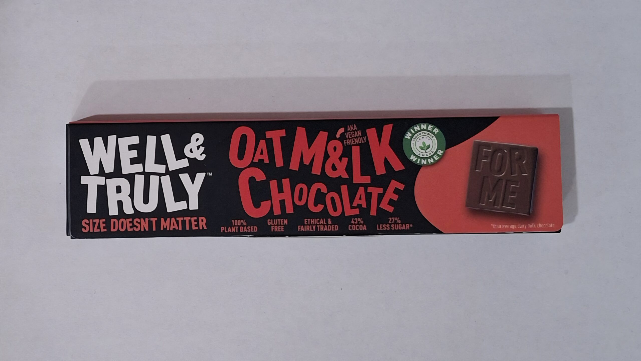 Well and Truly Oat Milk Chocolate Bar 30g