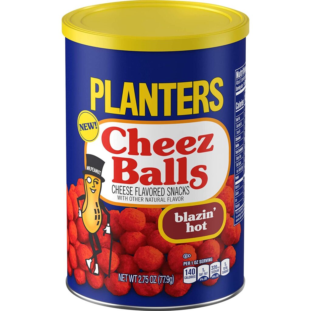 Planters Cheez Balls Blazin Hot Crowsnest Candy Company