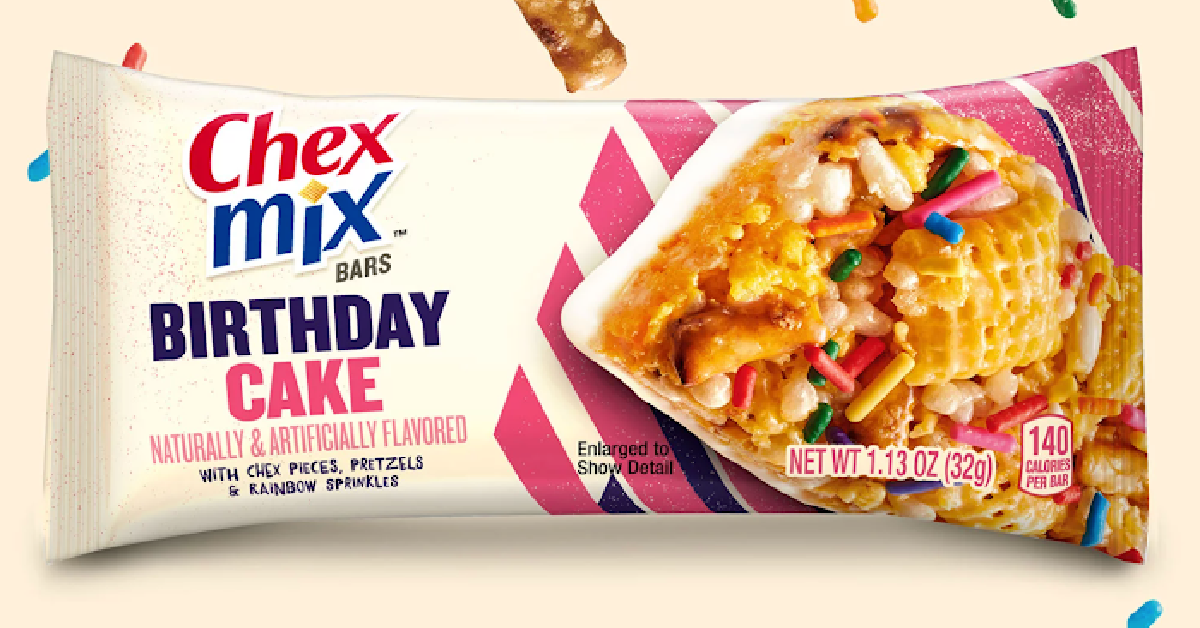 Chex Mix Bars Birthday Cake Crowsnest Candy Company