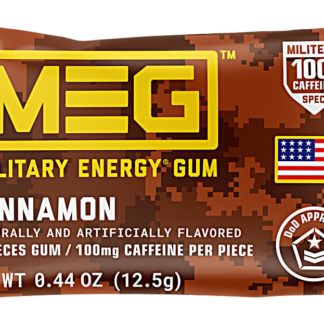MEG Military Energy Gum with Caffeine Cinnamon 15g