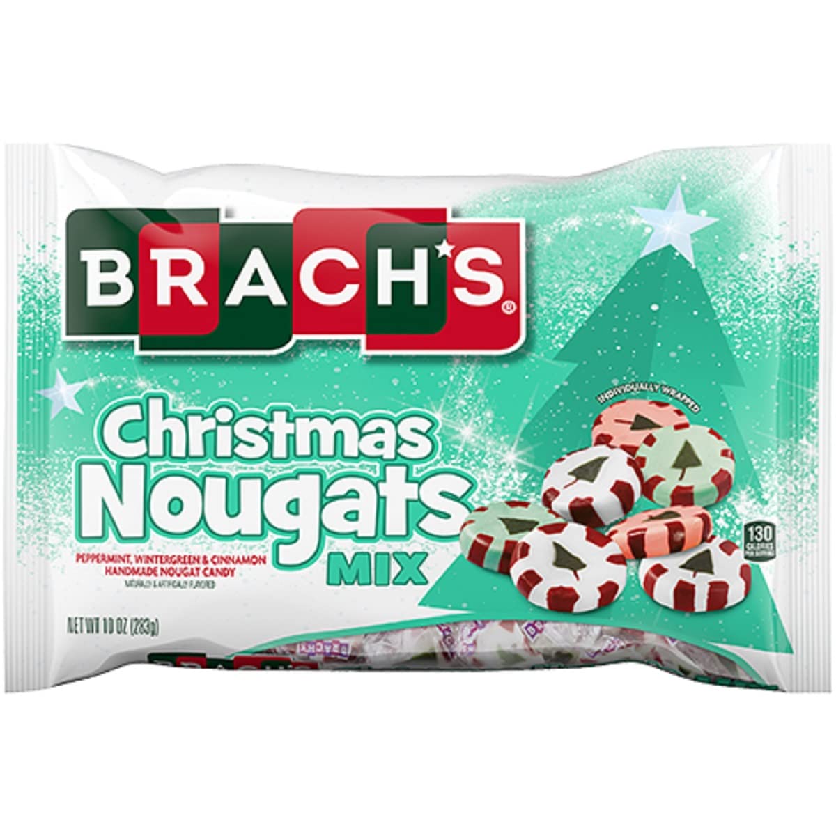 Brach's Christmas Nougats, Peppermint 11 oz, Dulces empacados