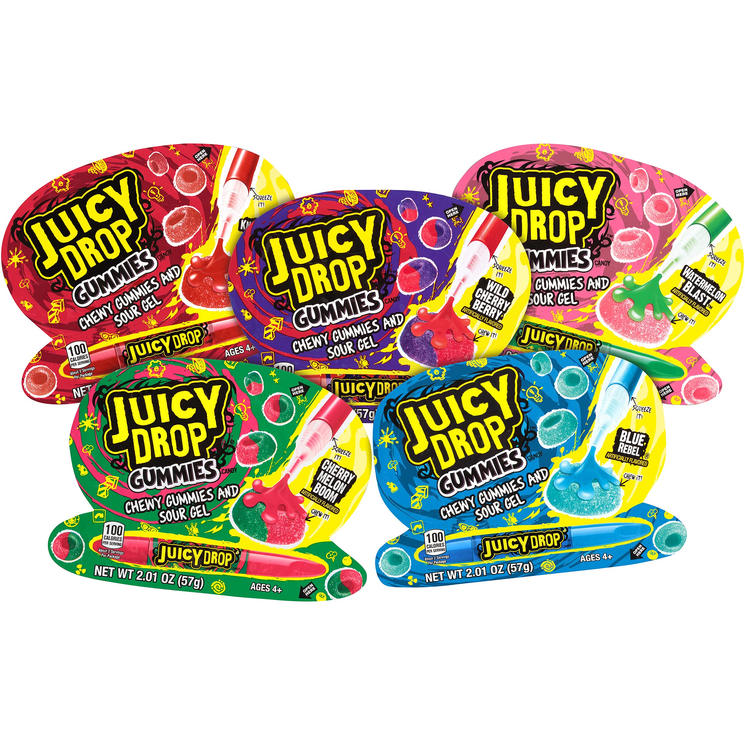 Juicy Drop Gummies And Sour Gel 57g Crowsnest Candy Company 
