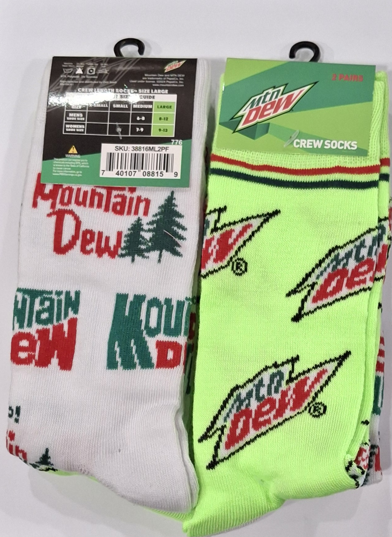 Odd Socks Mountain Dew 2pk