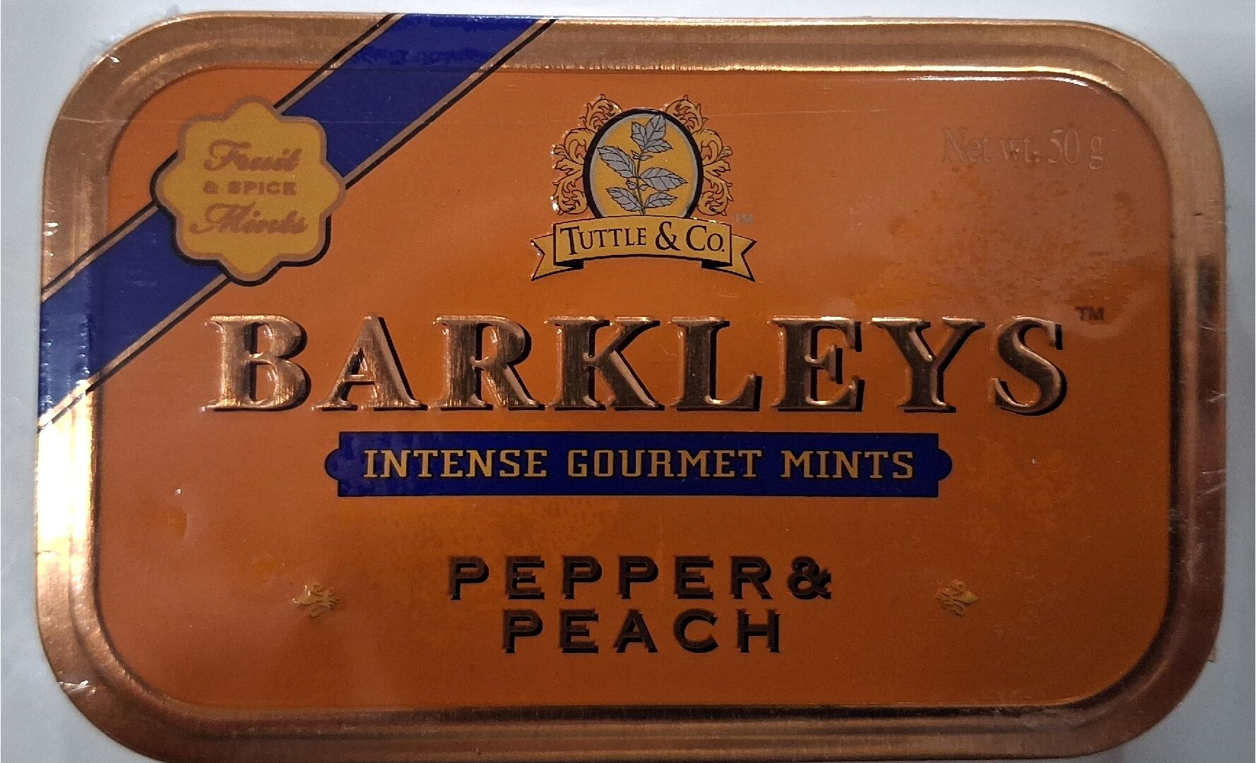 Barkleys Intense Pepper&Peach Mints 50g