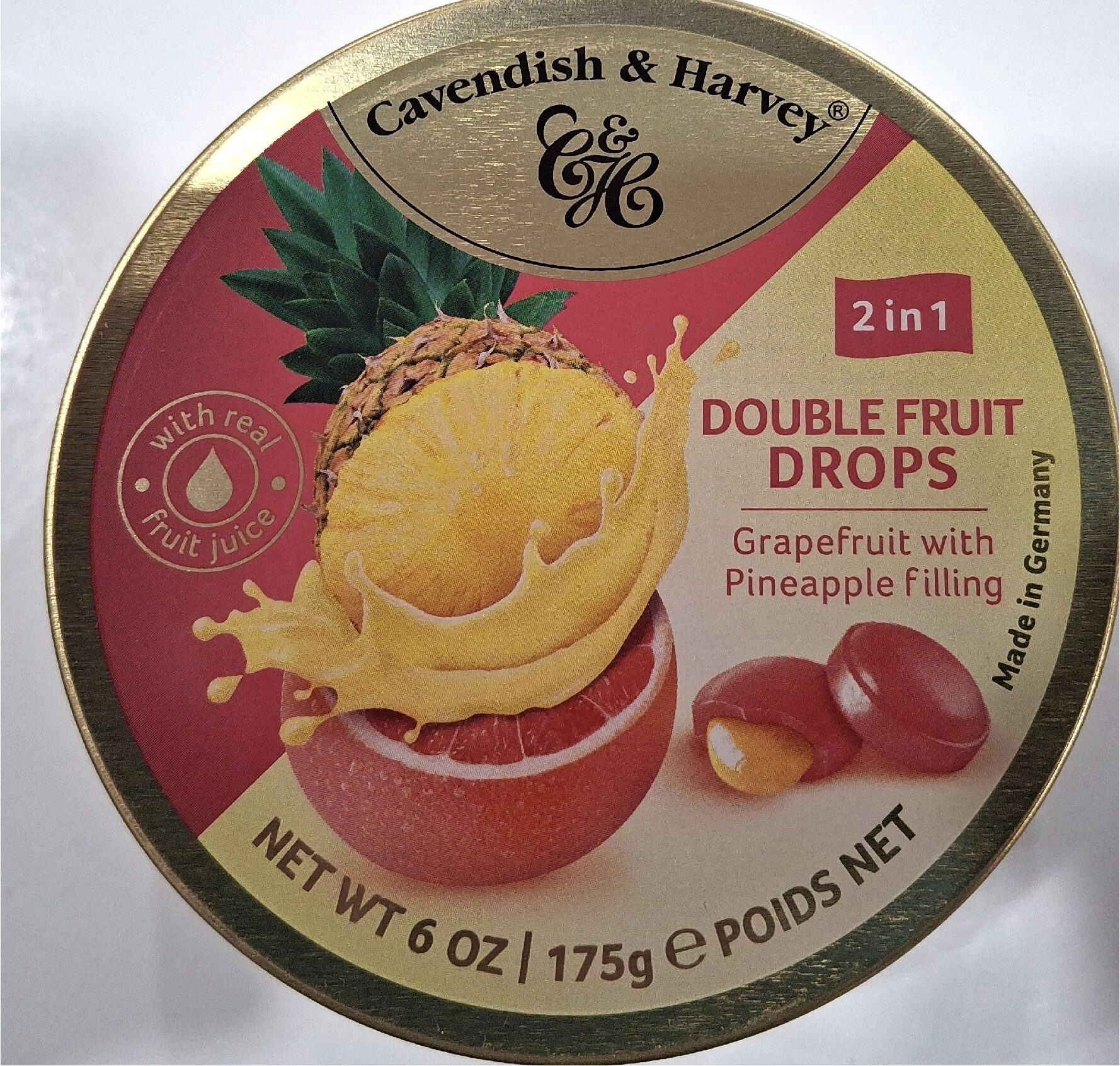 Cavendish & Harvey Grapefruit with Pineapple Filling 175g
