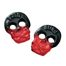 BULK Bub's Raspberry Licorice Skulls