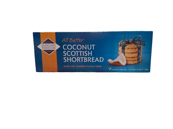 Duncan's Shortbread All Butter Coconut 150g UK