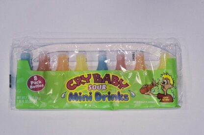 Cry Baby Sour Mini Drinks Wax Bottles 8 pk 79g
