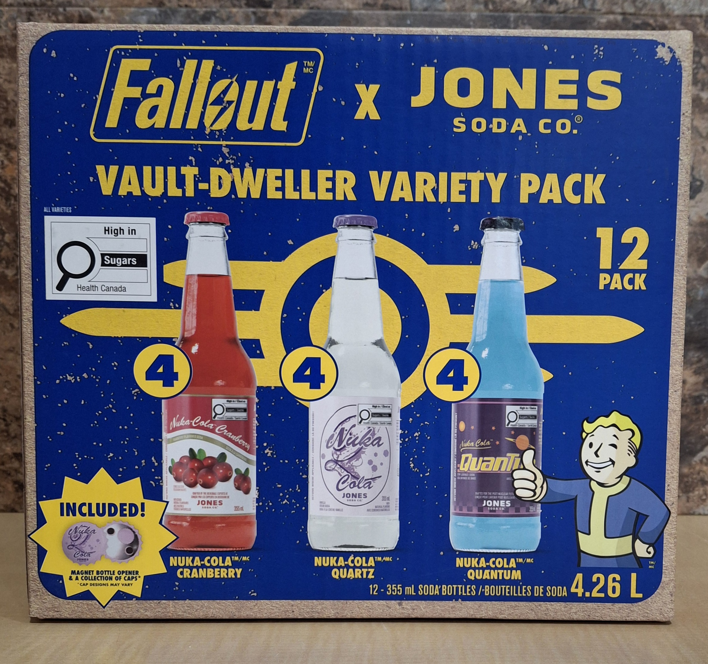 Fallout Jones Soda Vault Dweller 12 pack-Glass Bottles 4.26L