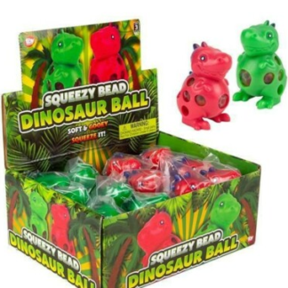 Squeezy Bead Dinosaur Ball 80g